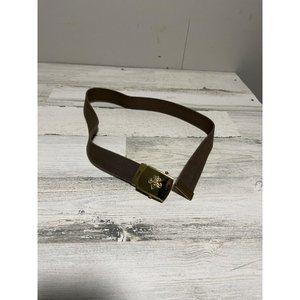 Boy Scouts boy’s canvas khaki and gold tone belt